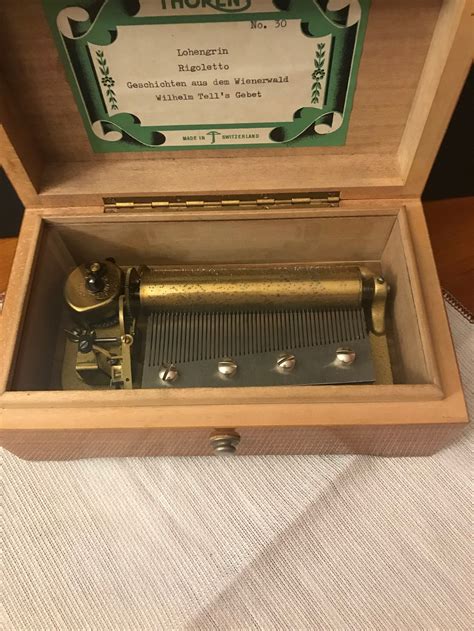 vintage thorens music box